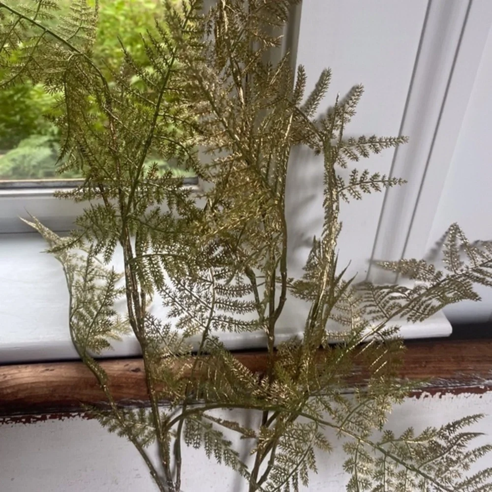 Anthropologie Gold Faux Fern Branch (One)